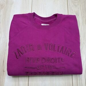 Zadig & Voltaire Art Is Truth Black Sweatshirt Excellent Cond Women's Size S Aut